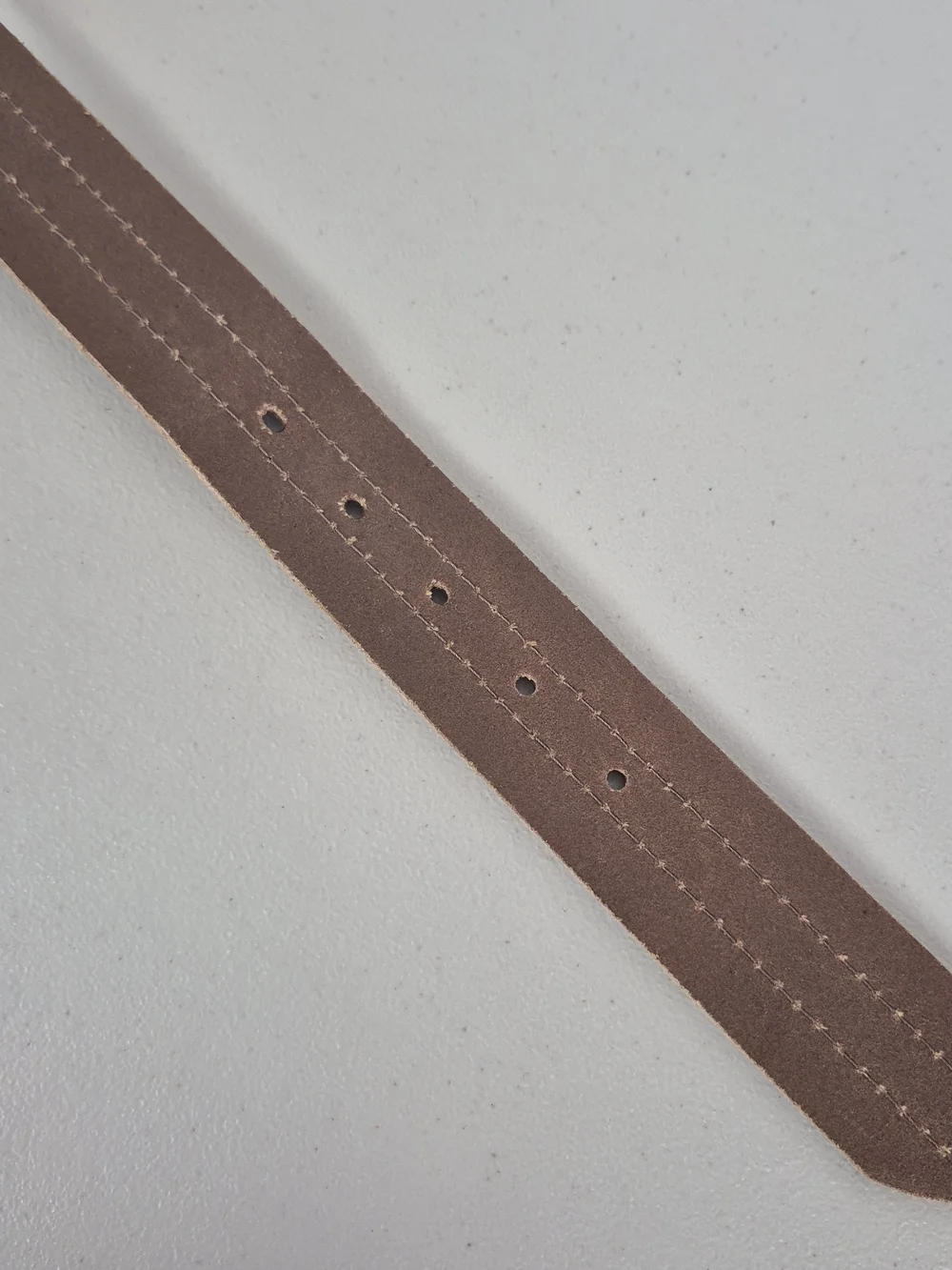 Fossil Men's Brown Leather Belt w/ Double-Row Contrast Stitching - Size 38